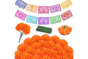 Funnlot Day Of The Dead Decorations Mexican Party Banners Marigold Flowers Ofrendas Dia De Los Muertos Day of The Dead Altar Decorations for Mexican Themed Party Decorations