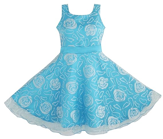 Sunboree Mädchen Kleid Rosa Rose Hochzeit Festzug