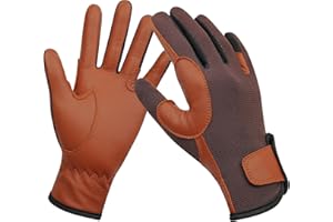 ChinFun Kids Leather Insulated Horse Riding Gloves Breathable Children Equestrian Gloves Anti-Slipping Horseback Mitts
