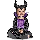 Disguise Infant Maleficent Infant Costume, Official Disney Baby Costume Outfit for Halloween With Headpiece