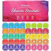 40PCS Shower Steamers Aromatherapy for Women or Men, 10 Scents Organic Shower Bombs, Relaxation with Organic Essential Oils, Birthday Self Care Gift for Women 1 Set