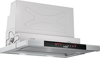 Bosch DFS067J50 Serie 8 Flachschirmhaube / B / 60 cm / Edelstahl / wahlweise Umluft- oder Abluftbetrieb / DirectSelect-Bedienung / Silence / Intensivstufe / Metallfettfilter (spülmaschinengeeignet)
