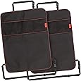 Lusso Gear Heavy Duty Kick Mats (2 Pk) - Back Seat Protector, Sag Proof, Waterproof, Car Back Seat Cover for Kids Who Make Big Messes, 3 Reinforced Storage Pockets, Premium Oxford Fabric