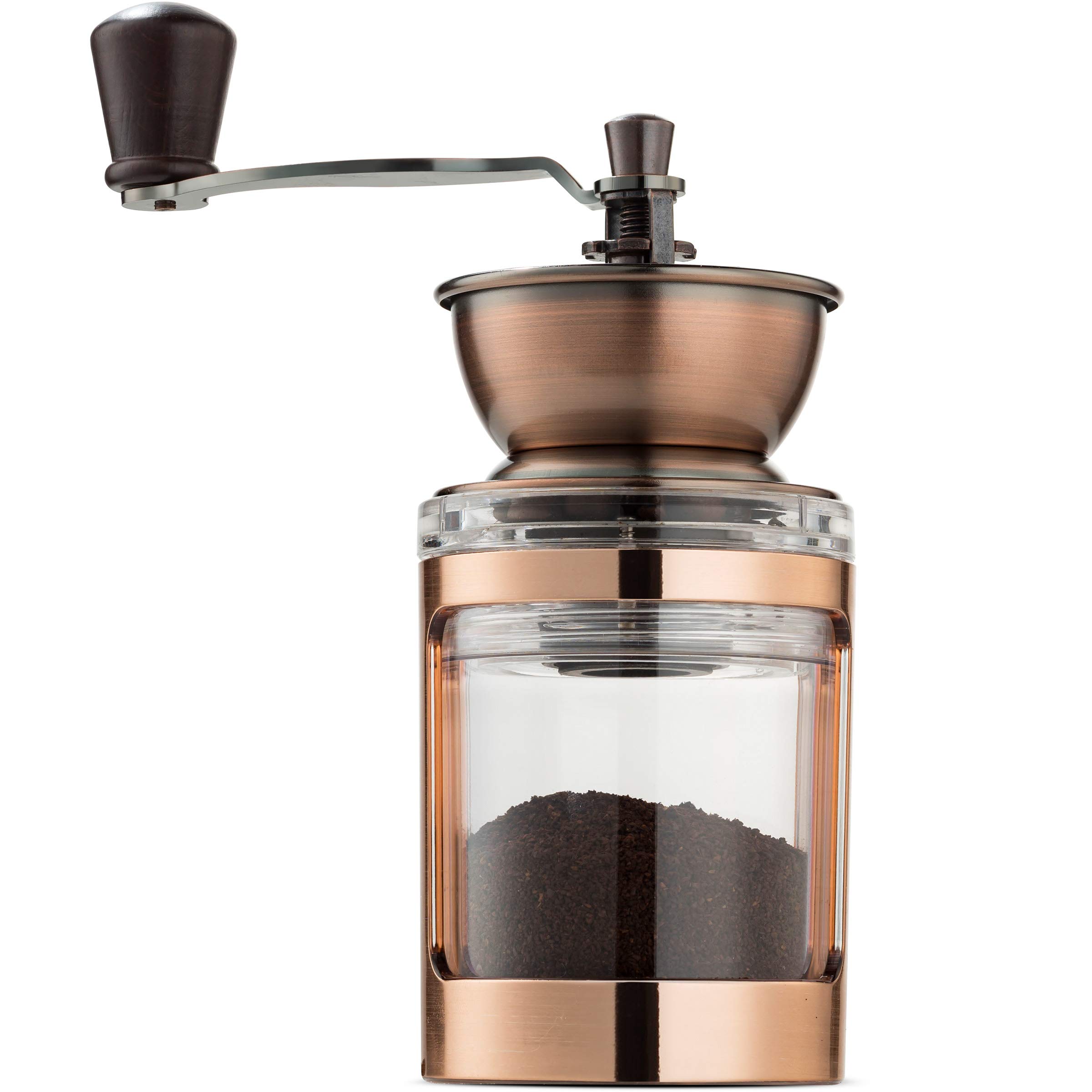 MITBAK Manual Coffee Grinder with Adjustable Settings| Sleek Hand Coffee Bean Burr Mill Great for French Press, Turkish, Espresso & More | Premium Coffee Gadgets are an Excellent Coffee Lover Gift
