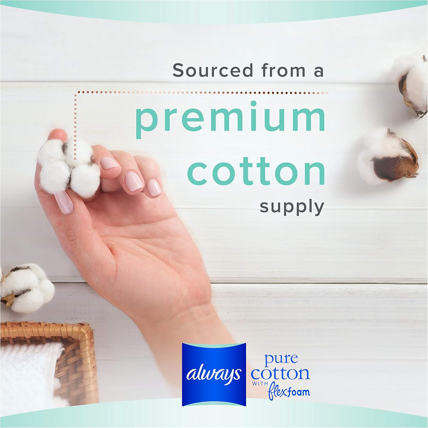 Always Pure Cotton with Flexfoam Pads, Size 1,Regular Absorbency (3 Packs of 28 - 84 Count Total): Health & Personal Care