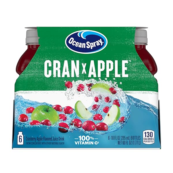 OCEAN SPRAY CRAN-APPLE JUICE DRINK, 10 OUNCE BOTTLE...