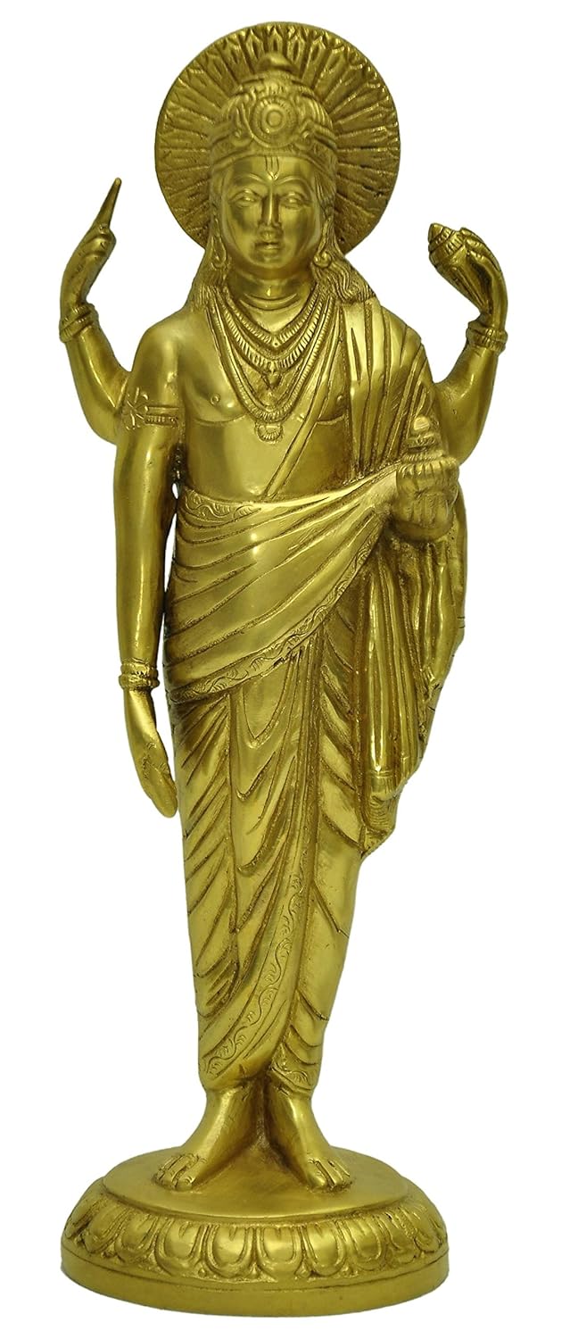Buy Mohan Jodero Elegant Brass Lord Vishnu/Dhanvantari Statue (Standard