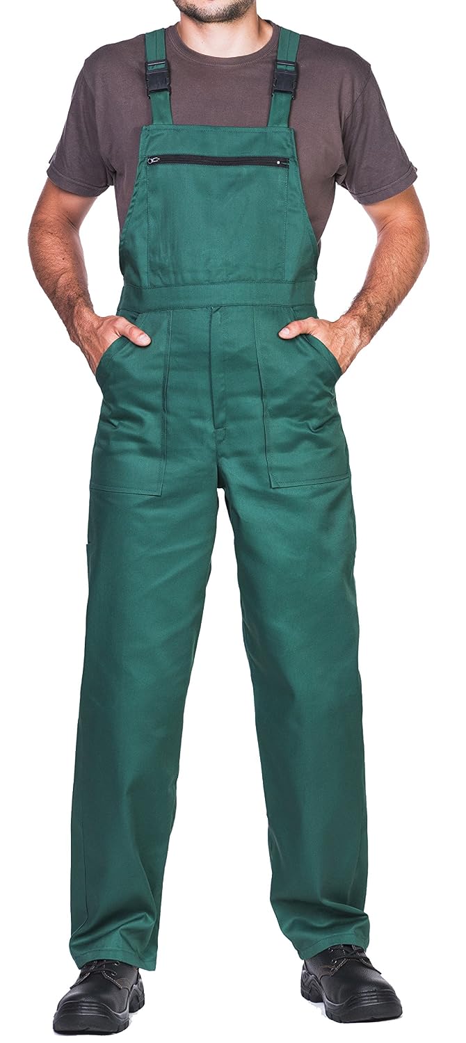 Men's overalls, work trousers, made in EU - Green