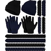 Jecery 72 Pcs Winter Beanies Gloves Bulk for Homeless Hat and Gloves Set for Men Women Unisex Warm Cozy Gift Cold Weather