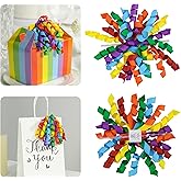 AIMUDI Rainbow Curly Bows 4" Colorful Burst Bows Self Adhesive Ribbon Bows for Gift Wrapping Grosgrain Ribbon Twist Tie Bows for Treat Bags Gift Bags Birthday Party Decorations - 6 Counts