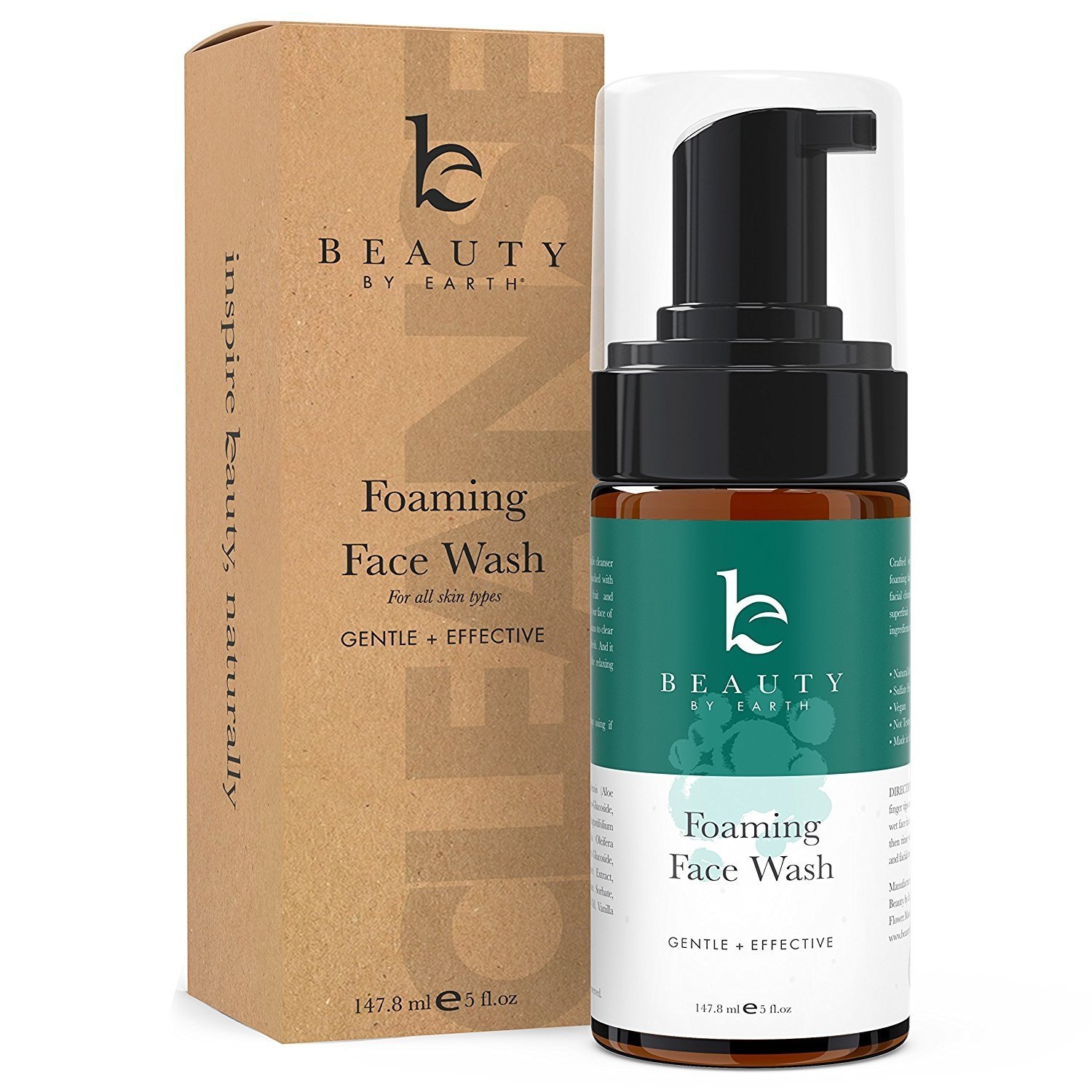 Foaming Face Wash With Natural & Organic Ingredients, Foam Facial Cleanser for All Skin Types
