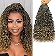 Flagship 9 Packs Goddess Box Braids Crochet Hair for Black Women,14 Inch Pre-looped Crochet Braids with Curly Ends, Bohemian Curly Hippie Box Braids Crochet Hair -T27