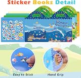 GUYUCOM 4 Pack Reusable Sticker Books Educational Toys for Kids view 3