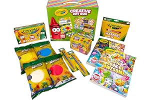 Crayola Art Set for Kids (125pcs), Art Supplies Kit with Giant Coloring Books, Washable Paints, Markers & Storage Box, Holiday & Christmas Gift for Kids, Ages 5+ [Amazon Exclusive]