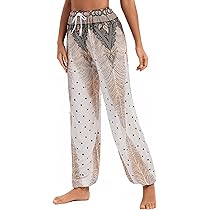 2024 Pantalon Fluide Femme été Imprimé Bohème Taille Haute