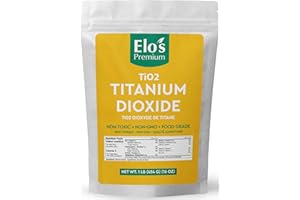 Titanium Dioxide (TiO2) (1lb) by Elo’s Premium | Packaged in Canada| 100% Food Grade Antioxidant| Non-GMO, Gluten Free, and K