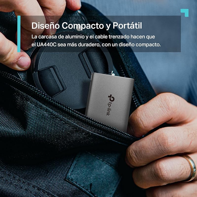 UA440C Leitor de cartão USB Tipo-C para SD, Plug and Play, transferência de dados 3 × mais rápida, suporta cartões de memória até 2TB, compatível com Mac, Windows, iPadOS, iOS, Android