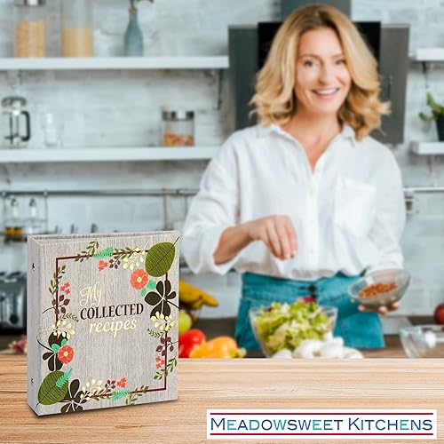 Meadowsweet Kitchens Recipe Card Holder Cookbook Mini 2 Ring Binder  Organizer - Recipe Binder Cook Book w/