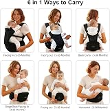 bebear Bebamour Baby Carrier Newborn to Toddler Ergonomic Hip Seat Black view 4