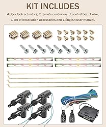 bylikeho 4PCS Power Door Lock Kit,Car Accessories