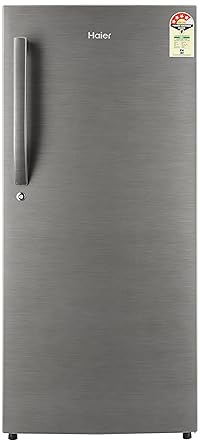 Haier 195 L 4 Star Direct Cool Single Door Refrigerator(HED-20FDS, Brushed silver/Dazzle Steel)