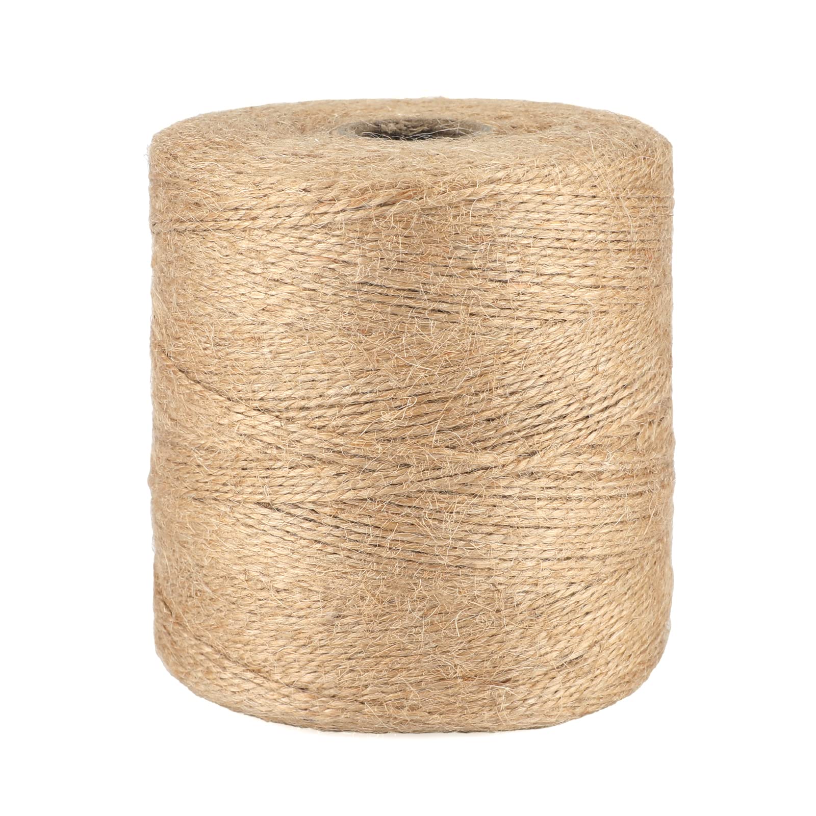 G2PLUS Jute String Twine 1.5MM, 500M Natural Garden Jute Rope, 2 Ply Art and Crafts Linen String Brown for DIY Craft; Gardening Use