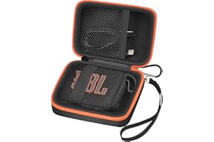 ALKOO Carrying Case Compatible with JBL Go 4 - Portable Bluetooth Speaker Box Pro Sound, Also for Go 3/Go3 Eco/Go2 Waterproof Mini Wireless Speakers - Case Only (Black)