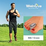 Welnove 12-Pack Gel Toe Separators Bunion Pads Toe Spacers Transparent Black view 5