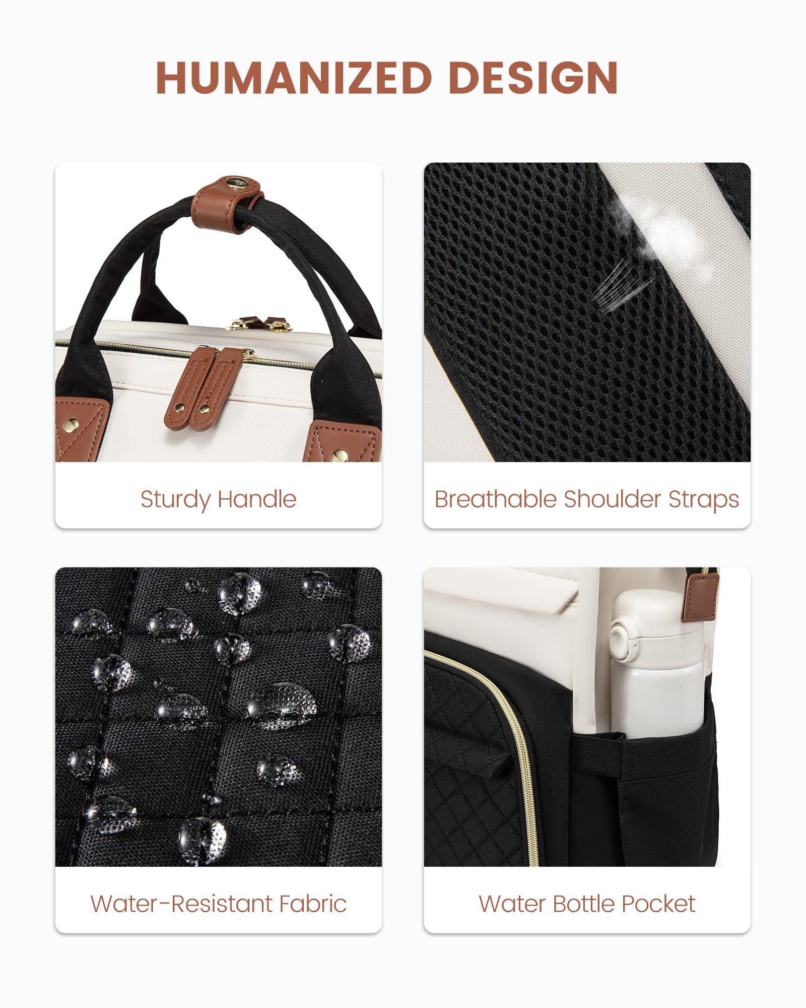 LOVEVOOK Laptop Backpack for Women, 15.6'' Waterproof Nurse Bag Teacher Work Backpack Purse for Women, Travel Computer Backpack for College Office Business Ladies