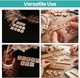 Trimming Shop 100pc Wooden Alphabet Number Tiles 20mm DIY Craft Game Pendant view 7