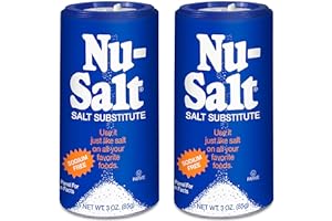 SWEET'N LOW NU Salt Sodium-Free Salt Substitute (2 Pack) Contains Potassium Chloride, Table Salt Alternative, Vegan, Good for Chips, Pretzels, French Fries, Popcorn Seasoning, 3oz Shaker Bottle