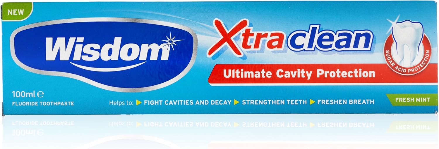 3X Wisdom Xtra Clean Fluoride Toothpaste Fresh Mint 100ml, 33.33 ml (Pack of 3) - Image 3