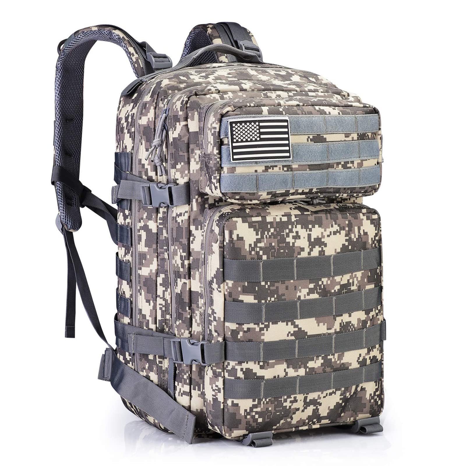 G4Free 40L Molle Backpack Large Pack Molle Shoulder Bag Rucksacks Daypack for Outdoor Hiking Camping Trekking Hunting