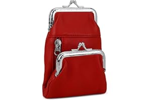 LB LEATHERBOSS Genuine Leather Cigarette and Lighter Case with Twist Clasp by Leatherboss (Red)