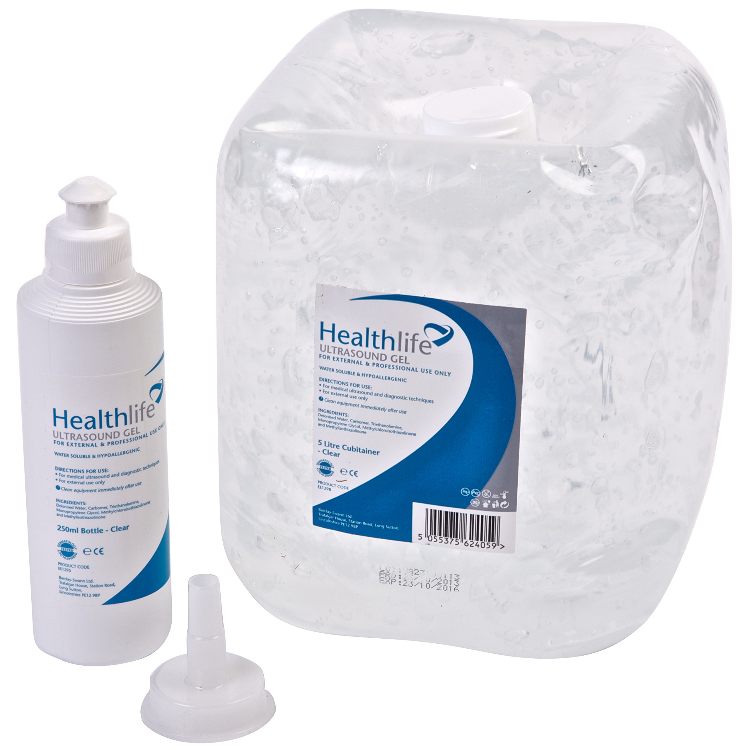 Healthlife Ultrasound Gel with Refill Bottle, 5 Litre, Clear | USgel-5L-1x
