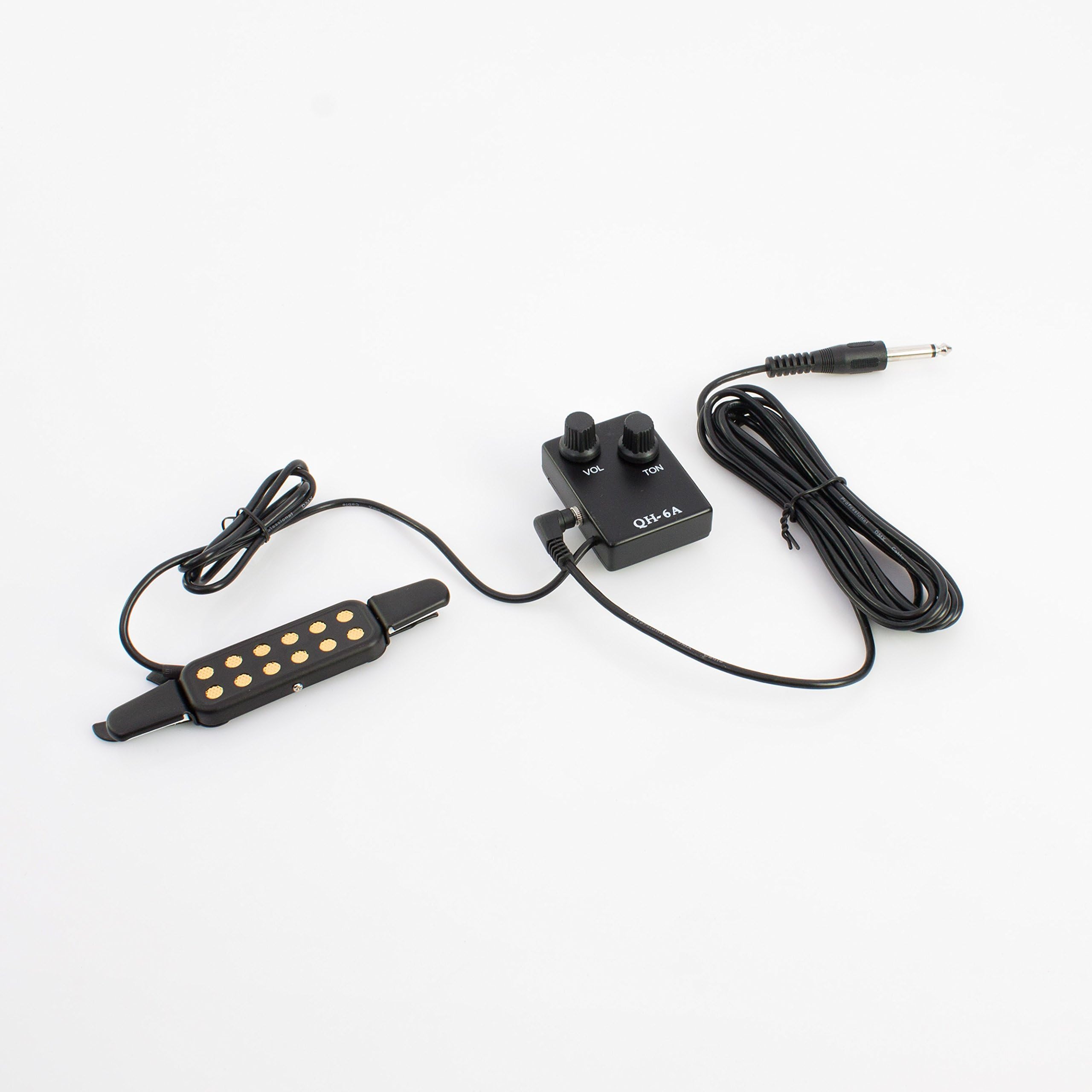 Set of 2 x Acoustic Pickup with Controls - External Pick-Ups for Acoustic Guitars / Acoustic Pick Up with Knobs - klangbeisser
