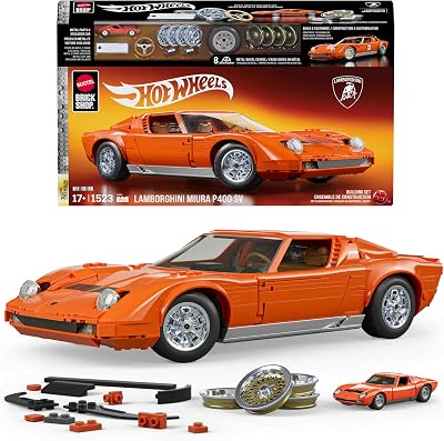 Mattel Brick Shop Hot Wheels Lamborghini Miura P400 SV Building Kit