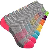 eallco No Show Socks Womens Athletic Cushioned Low Cut Non Slip Running Ankle Socks for Women 6 Pairs