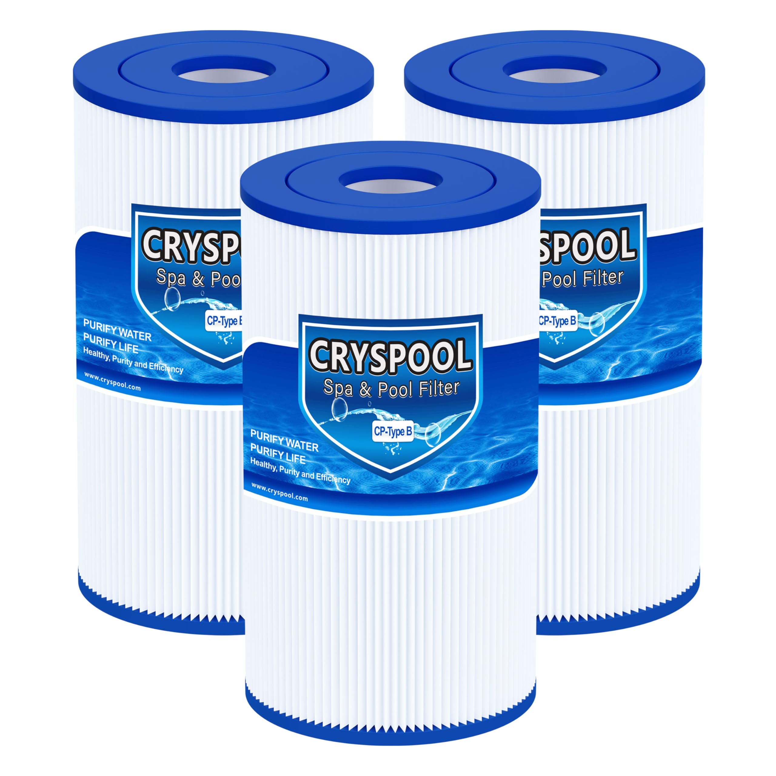 Photo 1 of Cryspool® Type B Filter Compatible with 29005E, Easy Set Above Ground Pool Filters, 3 Pack