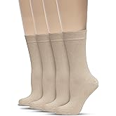 belinoplus Bamboo Dress Socks, UltraSoft, Thin, Breathable, Seamless Toe, Casual, for Women 4 Pairs
