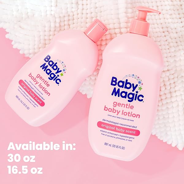 BABY MAGIC BABY LOTION WITH ORIGINAL BABY SCENT, CAMELLIA OIL & MARSHMALLOW ROOT, 30 OZ