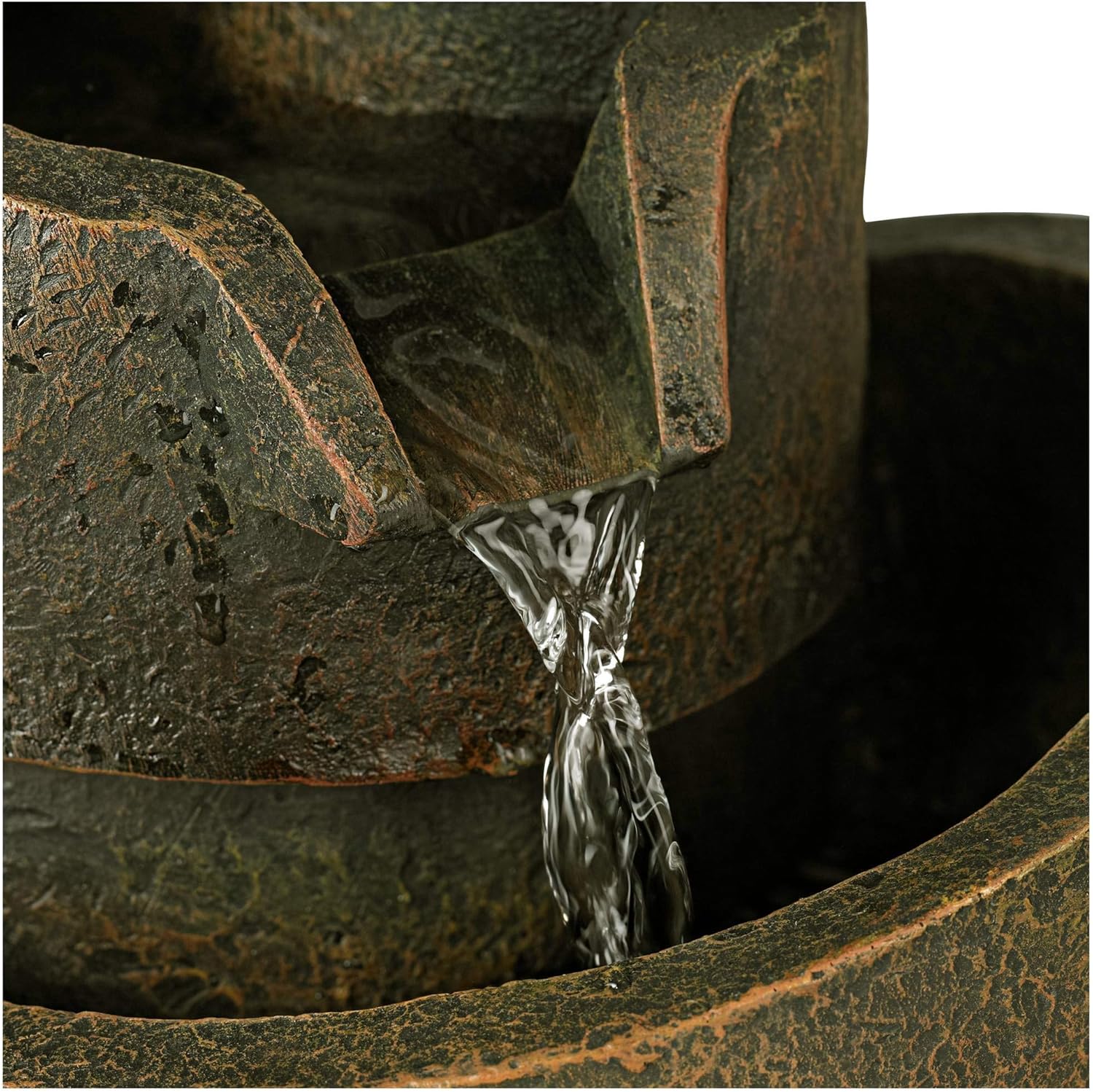 Rustic Modern Zen Indoor Table-Top Water Fountain 9 3/4" High Cascading for Table Desk Office Home Bedroom Relaxation - John Timberland: Home & Kitchen