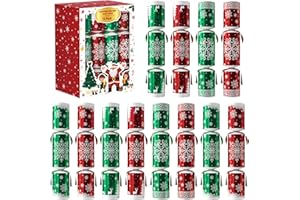 12 Pack Christmas Party Favor, Non-Snap Red & Green Design Party Table Favors with Holiday Party Favor Supplies for Adults, F