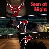 Funfox Dog Harness Large Size No Pull Front Clip Reflective Red L view 8
