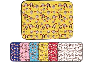 Custom Laptop Sleeve Protective Case With Your Logo Photo Text, Personalized Pouch Cover for 10/12/13/15/17 Inch Laptops, Sin