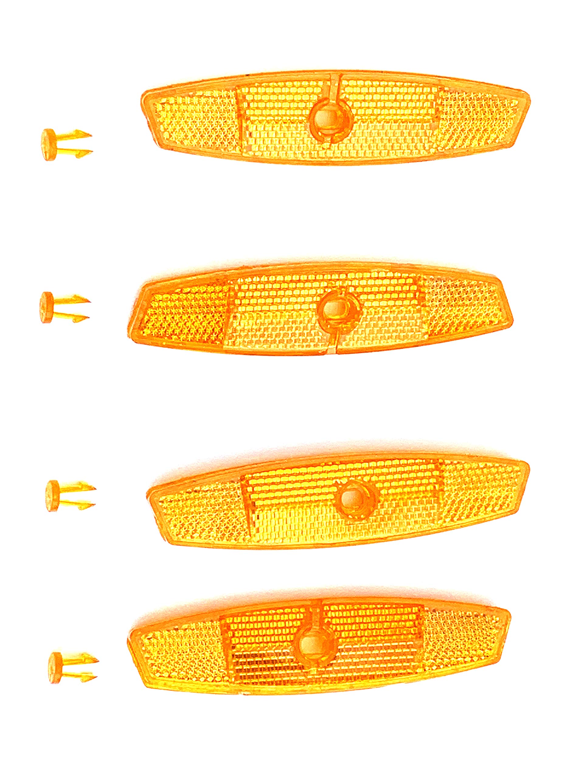 AASh 4 x Bike Reflective Sheet Bike Bicycle Wheel Spoke Reflector Reflective Safe Mountain Road | Orange 116mm