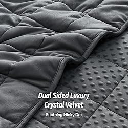 Wemore Minky Dot Weighted Blanket for Adults Queen