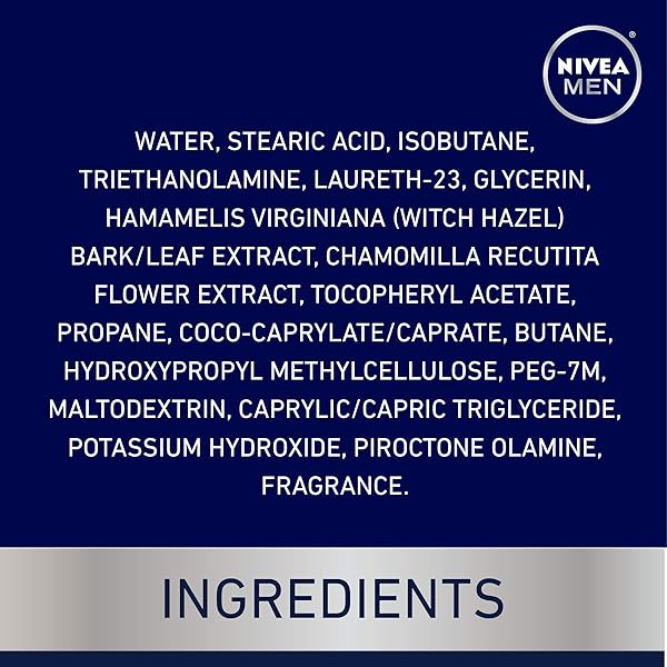NIVEA MEN SENSITIVE SHAVE FOAM WITH VITAMIN E, SOOTHING CHAMOMILE AND WITCH HAZEL EXTRACTS, 7 OZ CAN (PACK OF 1)