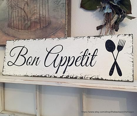 Bon Appetit French Signs Kitchen Signs Bon Appetit Signs Home