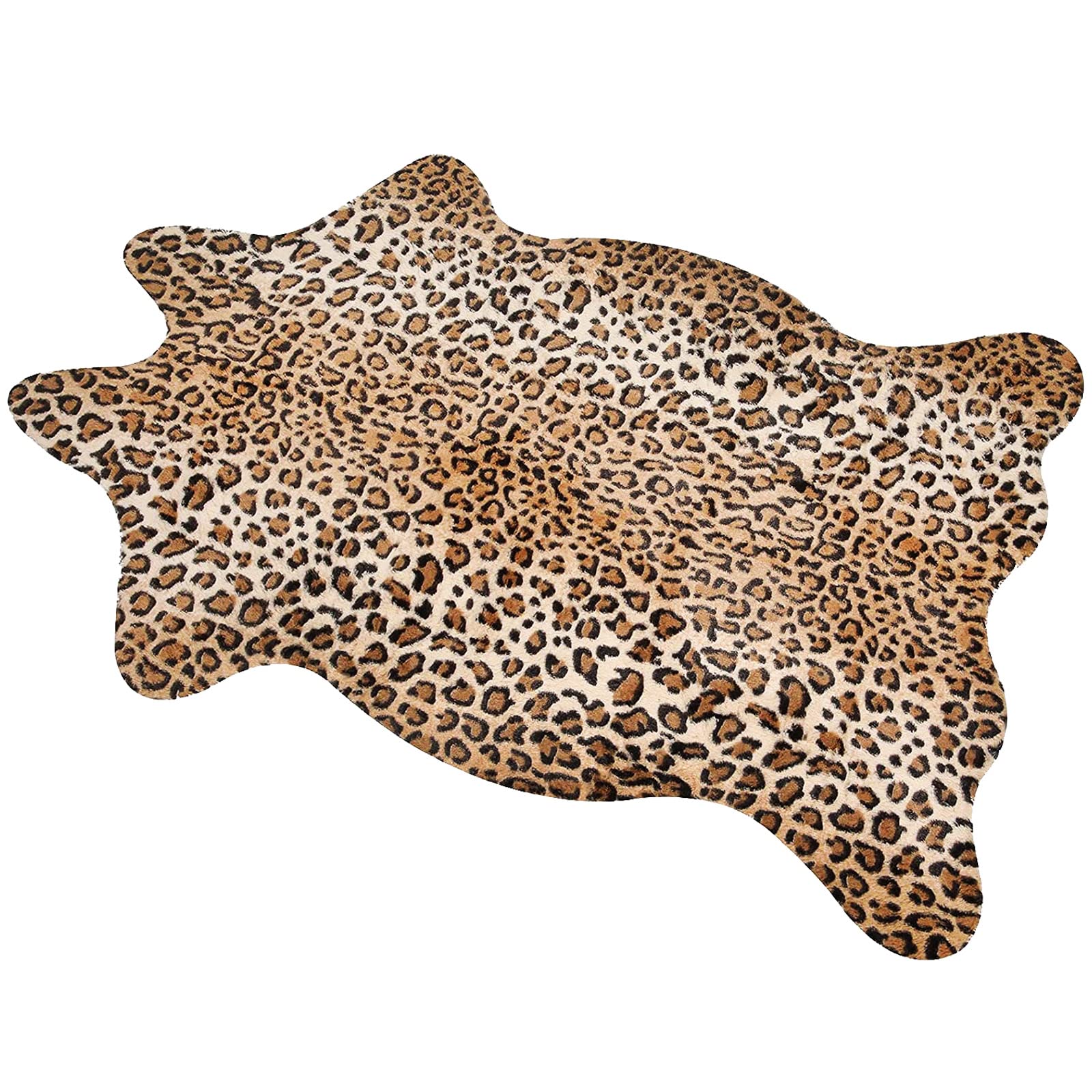 Photo 1 of MACEVIA Leopard Rug Cheetah Print Rugs Western Decor for Living Room Bedroom Faux Animal Area Carpet Non-Slip 43.3" L x 29.5" W(3.6ft x 2.4ft)